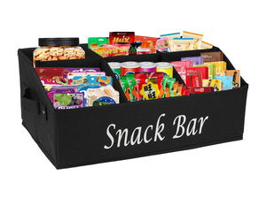 Faltbarer Trapezförmiger Snackbar-Organizer aus Stoff 40 X 25 X 18 cm mit 6 Fächern und Griff - Product Image 2