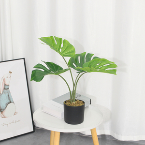 Plantas artificiales de alta simulación bonsái artificial decorativo Monstera Deliciosa árbol planta árbol artificial - Product Image 5