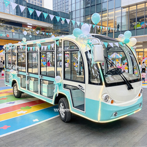Bus électrique touristique personnalisé avec autocollants, 19 places, haut-parleur Bluetooth, porte large pour le transport des clients des hôtels et des complexes hôteliers - Product Image 1