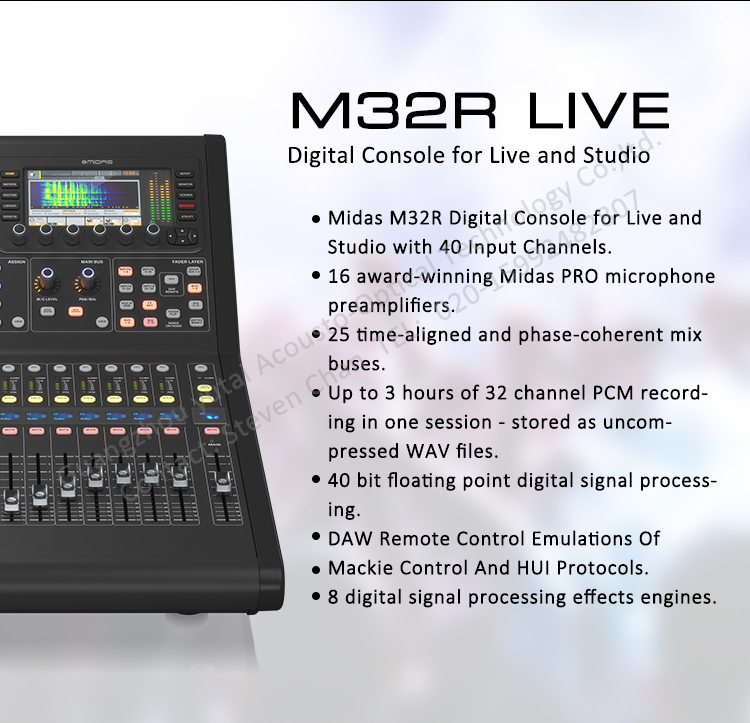 Midas M32R Digital Console + DL16 Stagebox Bundle for Live Shows
