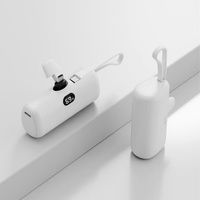 Chargeur portable haute capacité 5000 mAh avec écran LED, charge rapide, câble intégré, mini batterie de secours – Meilleures ventes