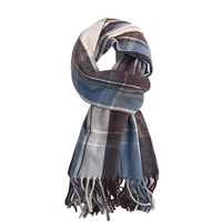 Luxus Polyester Long Style Hijab Wraps Weiche Quaste Custom Schal Winter Frauen Künstliche Kaschmir Plaid Winter Schal für Damen