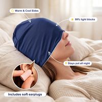 Masque oculaire lesté pour femmes et hommes, masque de sommeil occultant pour dormeurs latéraux, bandeau réversible rafraîchissant et confortable pour le voyage OEM ODM