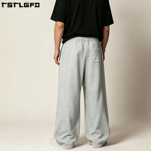 Pantalones Balloon OEM/ODM para Hombre, Gris Jaspeado, con Cordón, Pierna Ancha, Oversize, Estilo Urbano, Venta al por Mayor a Granel - Product Image 6