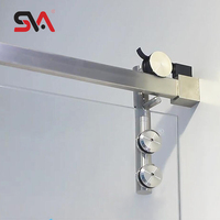 Royaume-uni allemagne France appartement petit espace salle de douche cloison en acier inoxydable pliant coin porte coulissante en verre système