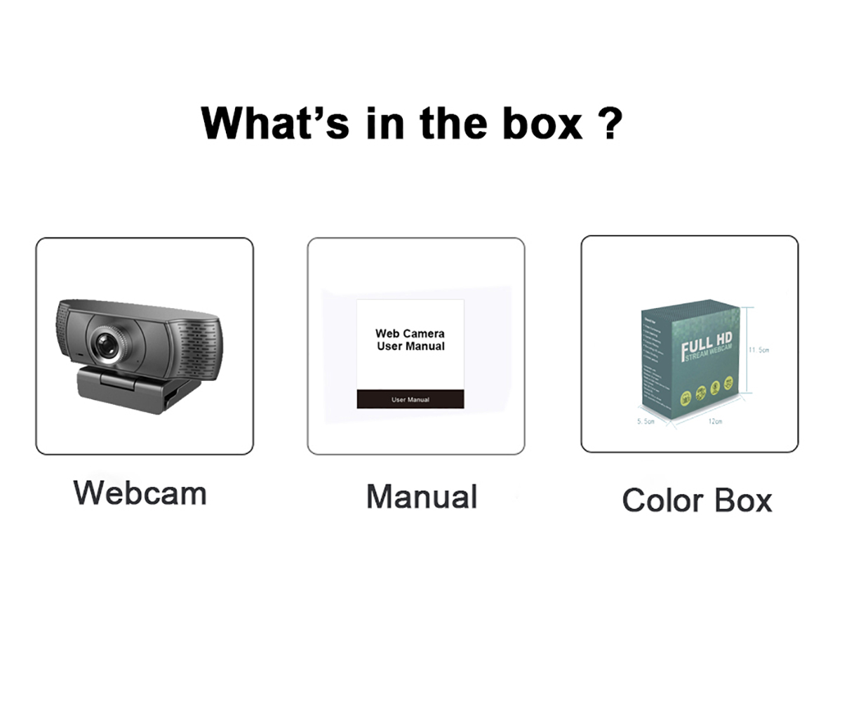 Manual Focus 2 Megapixel Webcam With Built In Microphone
