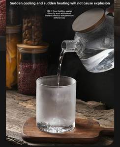 Pot de conservation alimentaire professionnel en verre borosilicate hermétique avec couvercle en bambou, empilable, pour épices, céréales, haricots, légumes - Product Image 3