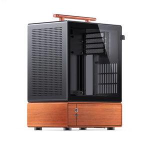 Nueva caja de <span class=keywords><strong>PC</strong></span> de madera de nogal vertical de Matx/ITX de soporte negro T7 para <span class=keywords><strong>PC</strong></span> de juegos, nueva, T7, 2017 - Product Image 4