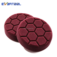 EVERTOOL Polisseuse rotative, tampon de polissage en mousse alvéolée, tampon éponge à coupe lourde pour l'élimination des rayures profondes sur peintures fortement endommagées