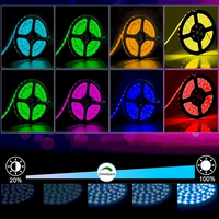 Vente en gros de bande lumineuse LED intelligente flexible avec télécommande et application, 2835 Rgb, 1M 2M 3M 4M 5M, éclairage de fond d'écran de bureau