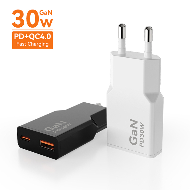 KC KCC Certified KR Plug Electric GaN Charger 30W PD Fast Charging OTP USB-C Power Adapter for