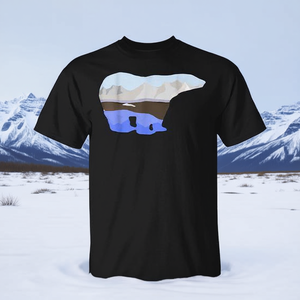 Maglietta JamCats Biomes Tundra Polar Bear Nera Unisex Taglia Adulto Media - Product Image 3