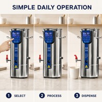 Machine à lait de soja multifonctionnelle Baiwin, grande capacité, commande tactile numérique, pour les boutiques de petit-déjeuner