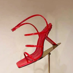 Sandales élégantes à talons hauts pour femmes, style stiletto, avec boucles à la cheville, chaussures de soirée compensées à talons fins - Product Image 5