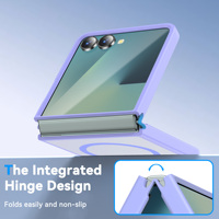 Funda Protectora para Teléfono Plegable Samsung Z Flip 8, Funda Magnética Anticaídas para Samsung Z Flip 7, Antihuellas