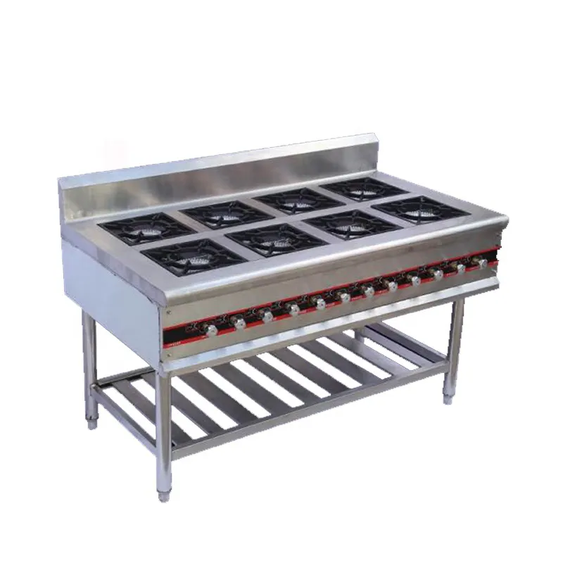 Gas Burner Industri Dua Wok Kompor Restoran Cooker Cina Wok Burner Stand Burner Kompor Kompor Gas