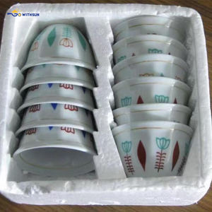 Set da Tè Musulmano 60-90cc, 12 Tazze in Ceramica Ecologica a Doppia Parete Fatte a Mano, Stile Etiope/Eritreo, per Caffè Tradizionale Buna - Product Image 4