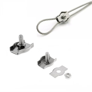 Collier de serrage simple en acier inoxydable 304 pour câble métallique, type plaque, M4 10mm, pour usage général - Product Image 2