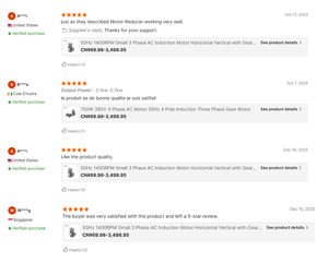 40 मिमी 50 मिमी 3700w 5hp 380v 50hz तीन चरण एसी गियर इंडक्शन मोटर - Product Image 6