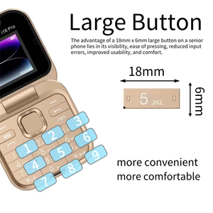 I16 Pro Mini Telefono a Conchiglia, Cellulare Pieghevole Dual SIM Globale con Display HD, Funzione Magic Voice, Radio FM, Blacklist e Chiamata Rapida - Product Image 3