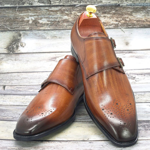 Nouvelles chaussures habillées pour hommes en cuir, style anglais, à bout pointu, modèle Brookes, chaussures en cuir rétro. - Product Image 4