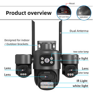 9MP无线wifi三镜头监控摄像机3MP高清家庭网络远程夜视全彩监视器ICSEE ptz摄像机 - Product Image 5