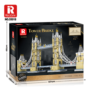 Bloques de Construcción Reobrix 55018 del Puente Tower, 9782 Piezas, Modelo de Arquitectura Emblemática, <span class=keywords><strong>Ladrillos</strong></span> MOC, Ingeniería Técnica para Adultos - Product Image 3