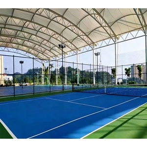 Double Blue Padel Court Professional Tourament Popular Sport Paddle Tennis Court with Tempered Glass - Product Image 2