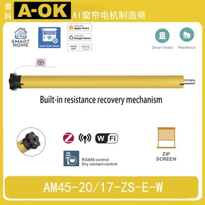 Motore Tubolare A-OK AM45-20/17-ZS-E-W per Tende <span class=keywords><strong>Frangivento</strong></span> da Esterno con Controllo WIFI e Sistema Elettronico Integrato - Product Image 5