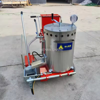 Ligne de peinture thermoplastique semi-automatique Machine de marquage routier Ligne de stationnement Peinture Machine de redressage de clôture de route
