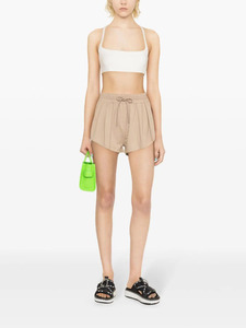 Leduo Customized Summer Fashion Forward High-Quality Regular Waist Light Brown Short for Women - Product Image 2