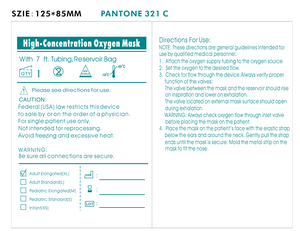 <span class=keywords><strong>Masque</strong></span> à <span class=keywords><strong>oxygène</strong></span> de haute concentration de réinspiration jetable de vente chaude <span class=keywords><strong>avec</strong></span> le sac de réservoir - Product Image 5