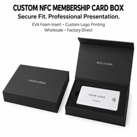 Boîte cadeau NFC personnalisée en gros avec insert en mousse EVA, impression de logo pour emballage de carte intelligente de membre, rigide, directement de l'usine