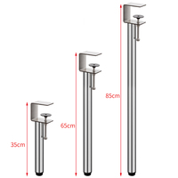 Pieds de table à pince en acier inoxydable, vente en gros, modernes, pour bar, bureau, table à café, table à manger, pieds de table réglables à pince