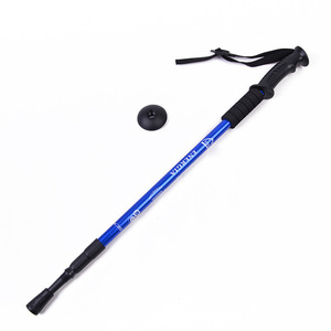 Bâtons de randonnée Aineng pour voyages en plein air, en alliage d'aluminium, 135 cm, télescopiques, pliables, avec poignée droite, bâton de marche - Product Image 2