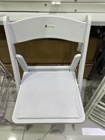 Chaises pliantes légères en résine blanches pour événements, empilables, pour location extérieure, mariages et Wimbledon