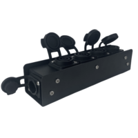 FCONNR Powercon True1 Splitter: Boîte de distribution en acier 1-In 4-Out pour les événements en direct