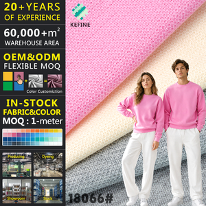 通気性のある伸縮性のあるピケリブ生地 250 GSM 45% コットン <span class=keywords><strong>55</strong></span>% ポリエステル ニット生地 しわになりにくい Tシャツ ポロシャツ 男女兼用 卸売 - Product Image 1