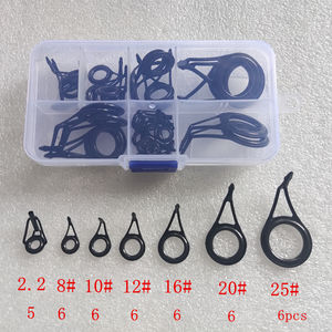 36 + 5 pièces accessoires de <span class=keywords><strong>canne</strong></span> à pêche accessoires de <span class=keywords><strong>remplacement</strong></span> bricolage céramique acier inoxydable Guides à rouleaux <span class=keywords><strong>anneau</strong></span> et embouts - Product Image 2