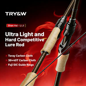Caña de Pescar de Fibra de Carbono Ergonómica y Duradera TRY&<span class=keywords><strong>V</strong></span>, con Guías FUJI, Sensible, de Alta Resistencia, Antideslizante, para Pesca con Señuelos - Product Image 3