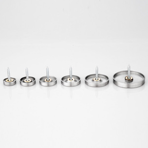 Stainless Steel Mirror <b>Studs</b> With Decorative Covers For Glass And Organic Board Fixing Nails Set - Product Image 5