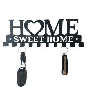 Porte-clés mural Home Sweet Home, porte-manteau avec 10 crochets, rangement moderne pour entrée, porte-clés pratique - Product Image 5