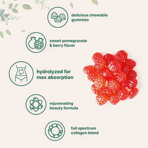 Tự nhiên đa Glutathione Collagen gummies bổ sung với Biotin vitamin C và axit hyaluronic cho vẻ đẹp hàng ngày hỗ trợ OEM - Product Image 4