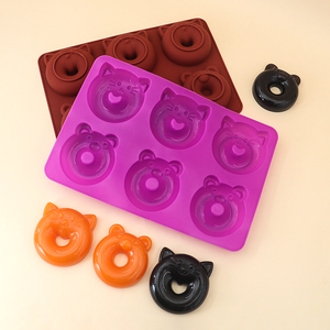 Bear Donut Mouse <span class=keywords><strong>Molde</strong></span> <span class=keywords><strong>de</strong></span> silicona 6 Set para DIY Cake Jelly Pudding Cookie Herramienta para hornear <span class=keywords><strong>Molde</strong></span> <span class=keywords><strong>de</strong></span> resina Forma <span class=keywords><strong>de</strong></span> número para uso <span class=keywords><strong>de</strong></span> jabón - Product Image 1