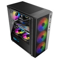 AntarcChill Hot Selling Gaming Pc case Front Tempered Glass Wholesale Empty Computer Cabinet Mid Tower ATX case
