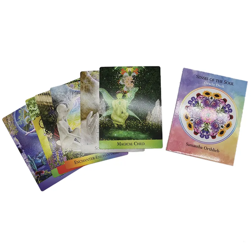 Aangepaste Originele Orakel Tarot Kaart Dek Met Gilde Boek Fabriek Afdrukken Hoge Kwaliteit Astrologie Jeu De Cartes Orakel Tarot