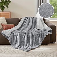 Vente directe usine ODM – Couvertures de lit en polaire Sherpa douces, confortables et chaudes, couvertures de luxe en gros