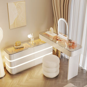 Comò in Legno Massello di Alta Qualità, Design <span class=keywords><strong>Moderno</strong></span> e Minimalista per <span class=keywords><strong>Camera</strong></span> <span class=keywords><strong>da</strong></span> Letto, Novità 2025, Cassettiera con Armadietto Integrato, Scrivania per Trucco con <span class=keywords><strong>Specchio</strong></span> - Product Image 2