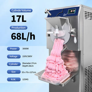 17L tanklı parti tipi dondurma makinesi, gelato dükkanı için sert dondurma ve gelato makinesi, ticari dondurma ekipmanı - Product Image 2