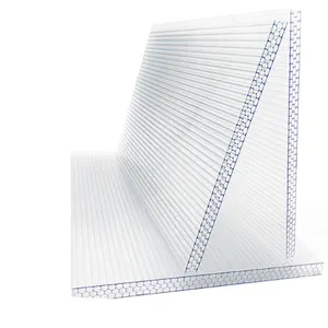 6mm 8mm 10mm UV Extruded Clear Cellular Hollow Panel Polycarbonate Sheets For Greenhouse Roof